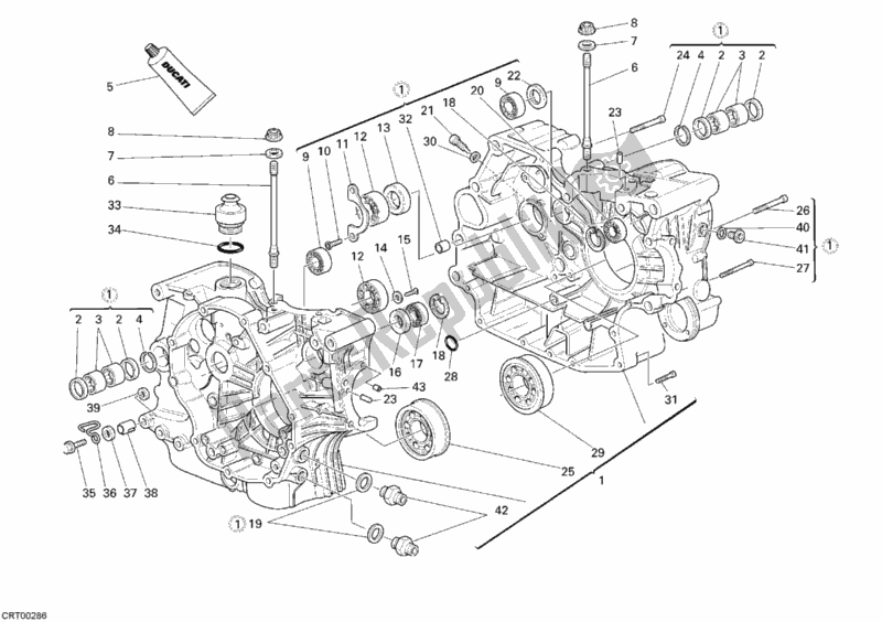 Todas as partes de Bloco Do Motor do Ducati Supersport 800 SS USA 2007